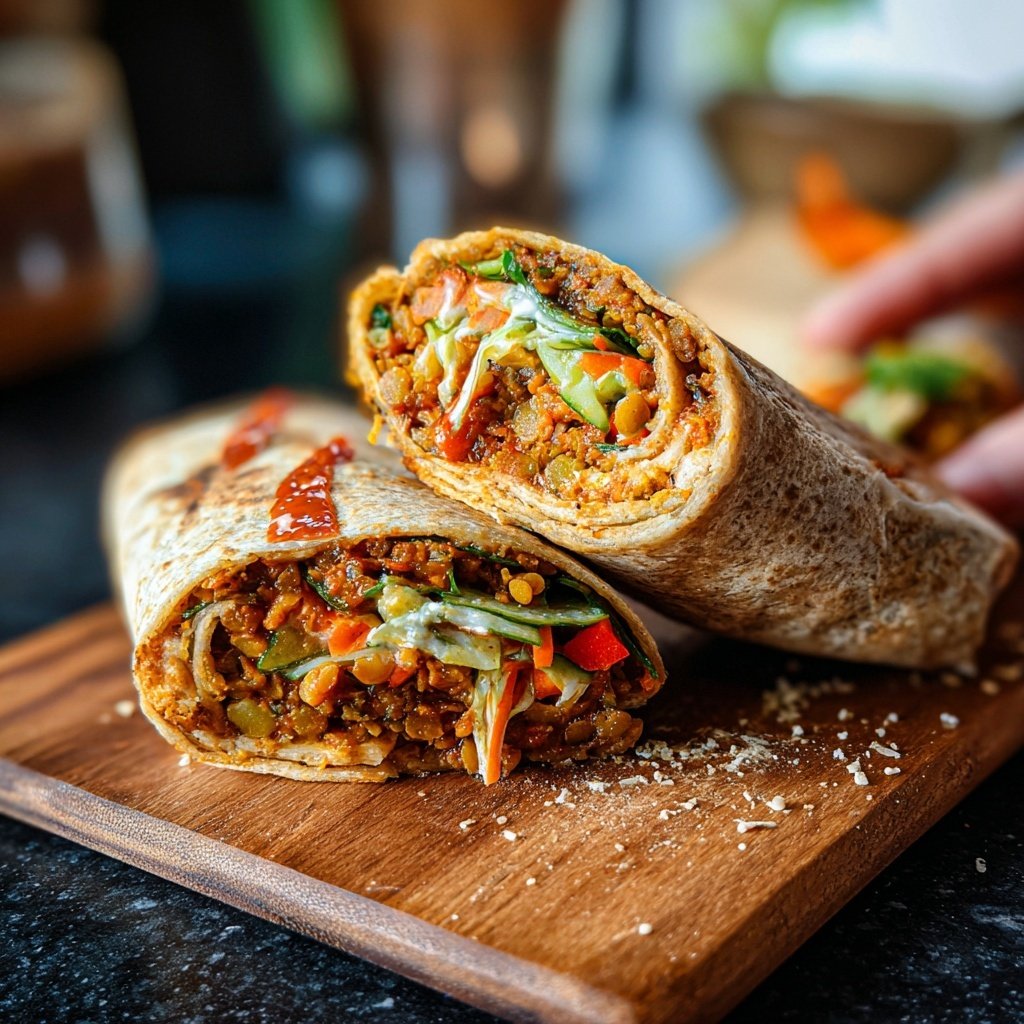 Wraps mit Linsenfüllung