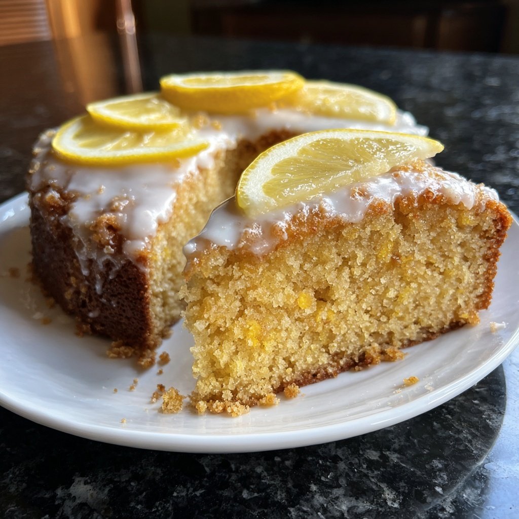 Zitronenkuchen mit Frischkäseglasur