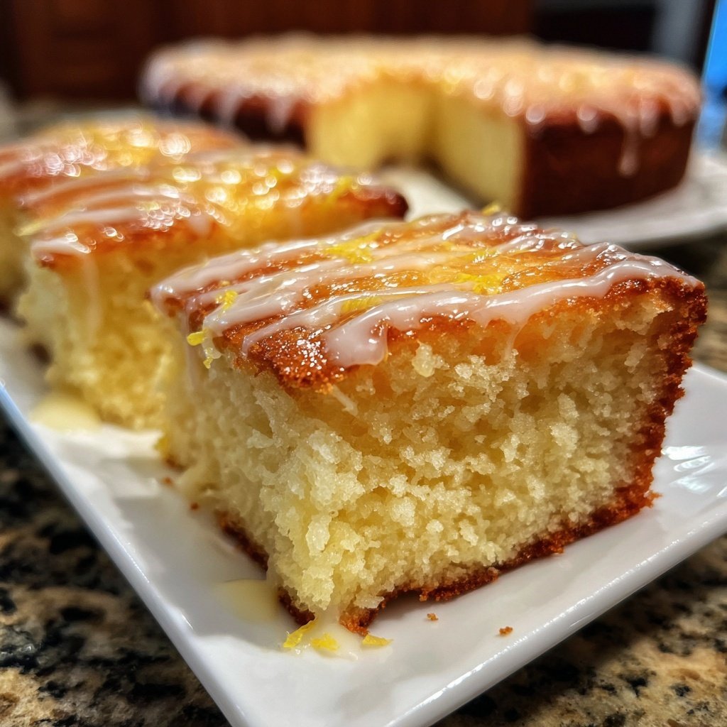 Käsekuchen mit Zitronenguss