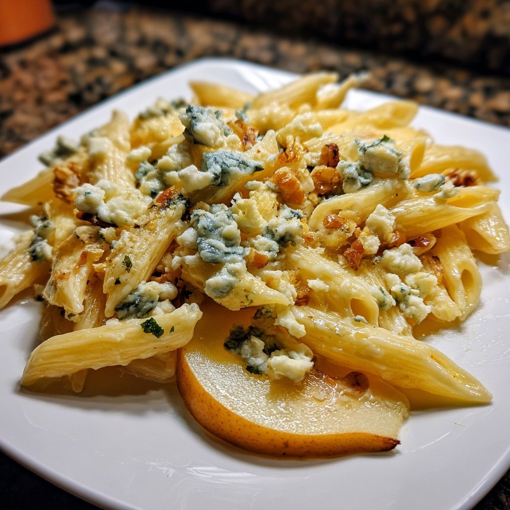 Penne mit Gorgonzola und Birne
