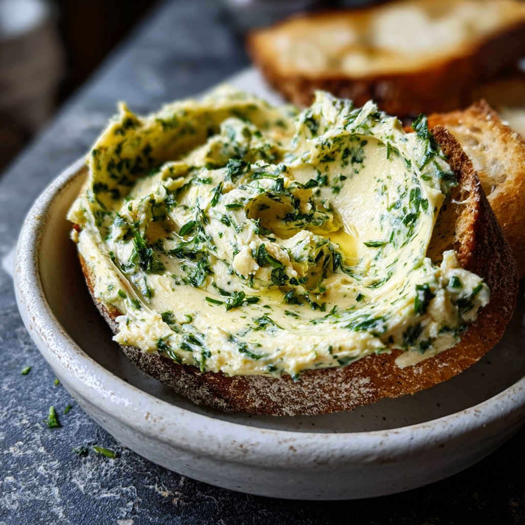 Kräuterbutter Mit Knoblauch Und Salz