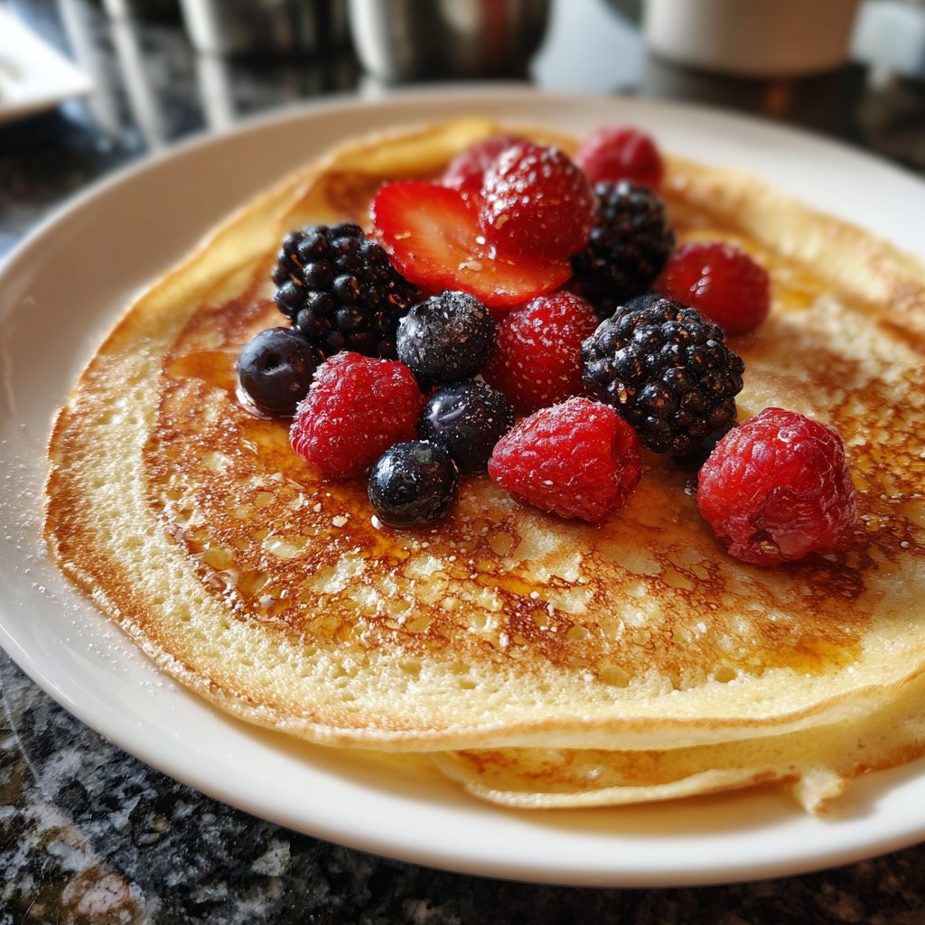 Pfannkuchen mit Proteinmehl