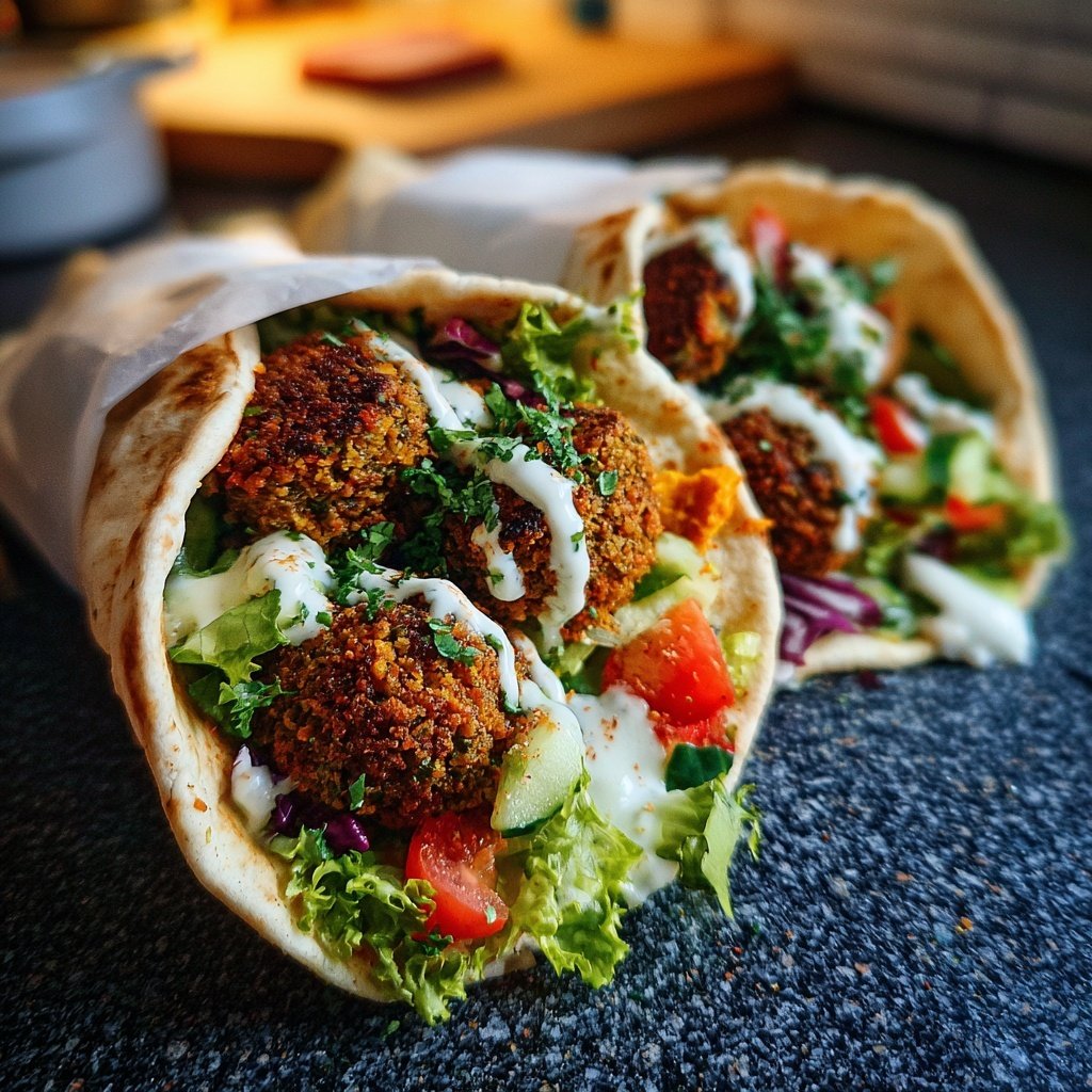 Wraps mit Falafel und Salat