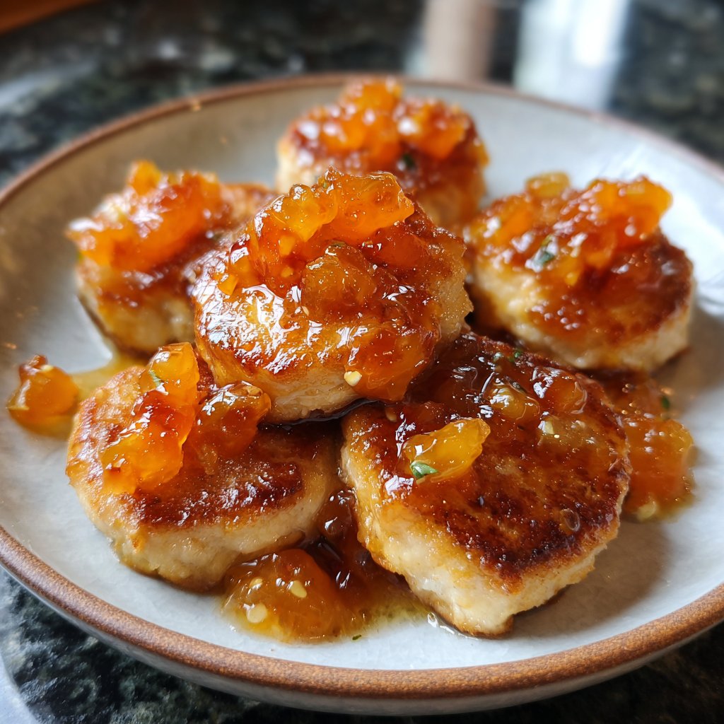 Putenmedaillons mit Fruchtchutney