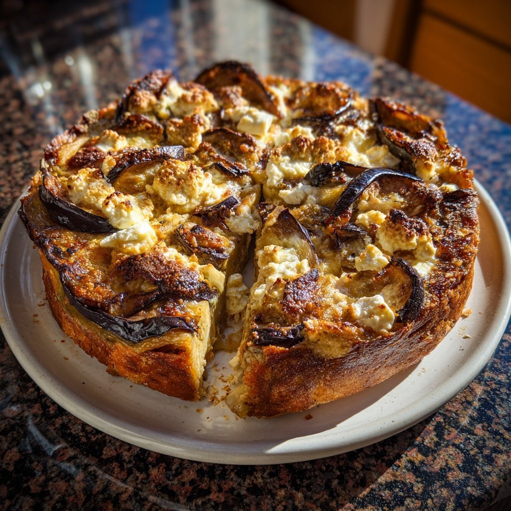 Auberginen mediterran mit Feta gebacken