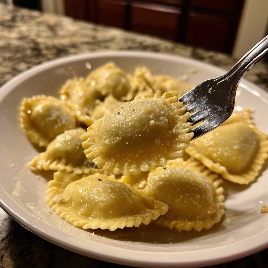 Herzförmige Ravioli mit Ricottafüllung