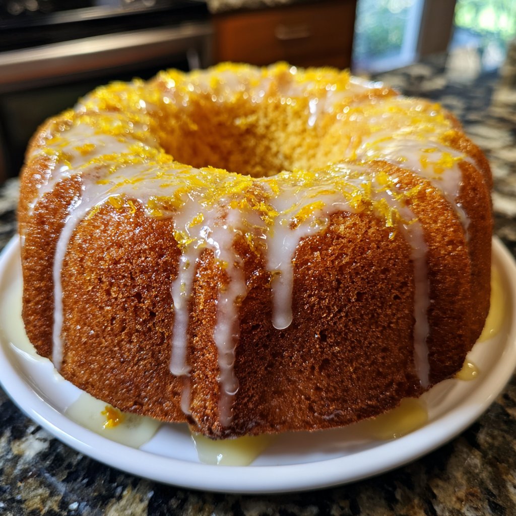 Zitronenkuchen mit Zitronensirup