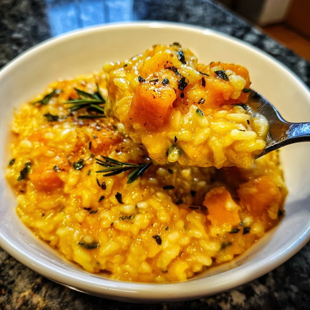 Risotto mit Kürbis und Rosmarin
